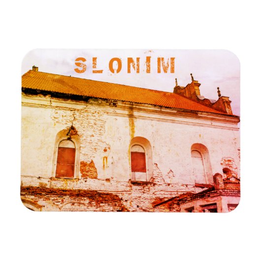 Wit-Rusland Slonim Great Synagogue Architecture Magneet (Horizontaal)