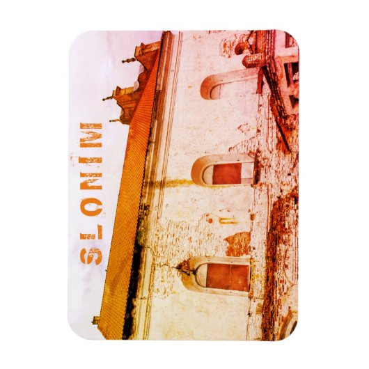 Wit-Rusland Slonim Great Synagogue Architecture Magneet (Verticaal)