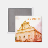 Wit-Rusland Slonim Great Synagogue Architecture Magneet (Voorkant / Achterkant)