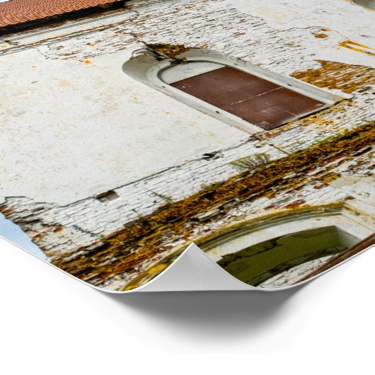 Wit-Rusland Slonim Great Synagogue Architecture Poster (Hoek)