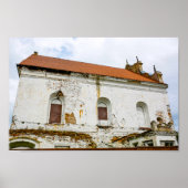 Wit-Rusland Slonim Great Synagogue Architecture Poster (Voorkant)