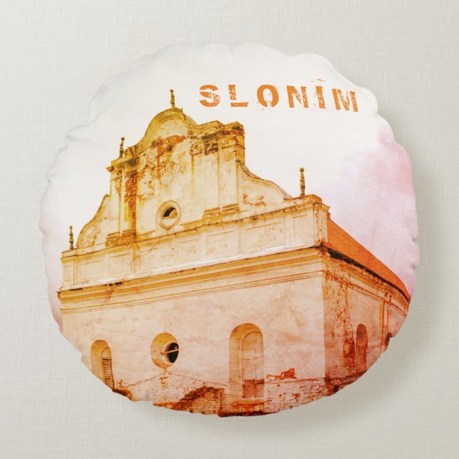 Wit-Rusland Slonim Great Synagogue Architecture Rond Kussen (Voorkant)