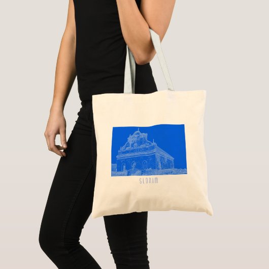 Wit-Rusland Slonim Great Synagogue Architecture Sk Tote Bag (Voorkant (product))