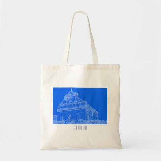 Wit-Rusland Slonim Great Synagogue Architecture Sk Tote Bag (Voorkant)
