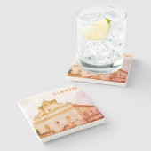 Wit-Rusland Slonim Great Synagogue Architecture Stenen Onderzetter (Zijkant)