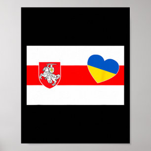 Wit-Rusland Staat Met Oekraine Wit-Russen Steunen  Poster