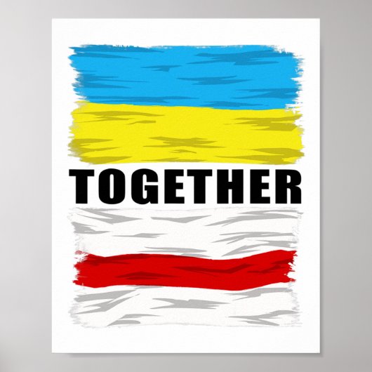 Wit-Rusland steunt Oekraïne om samen de oorlog te Poster (Voorkant)