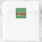 Wit-Rusland Vierkante Sticker (Tas)