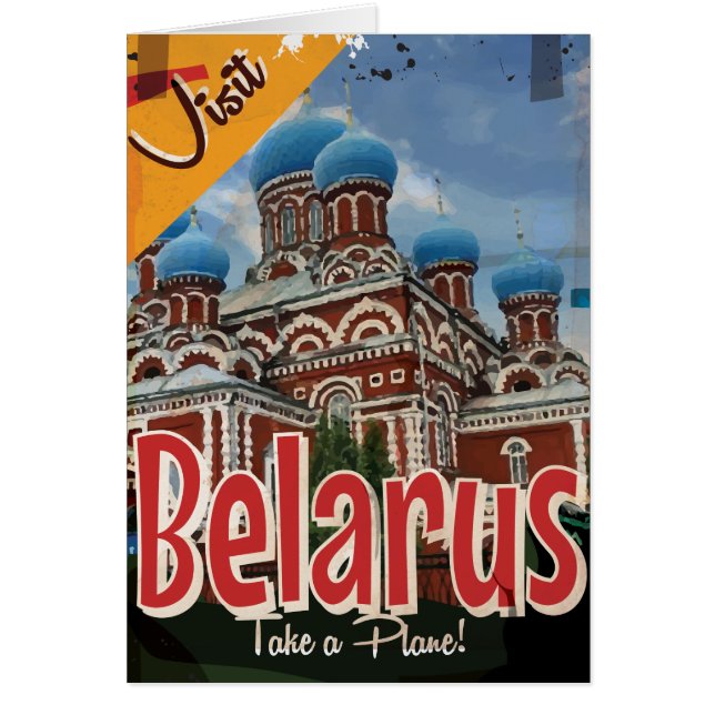 Wit-Rusland Vintage Reisposter (Voorkant)