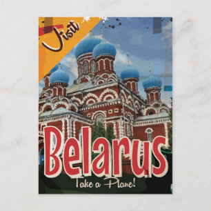 Wit-Rusland Vintage Reisposter Briefkaart