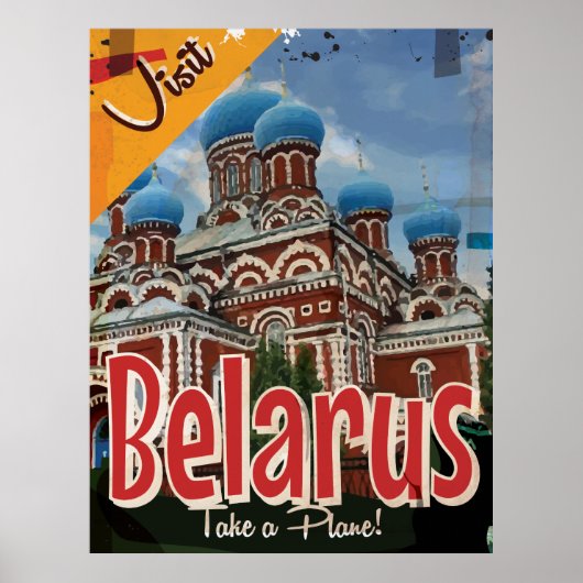 Wit-Rusland Vintage Reisposter Poster (Voorkant)