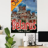 Wit-Rusland Vintage Reisposter Poster (Thuiskantoor)