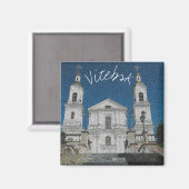 Wit-Rusland Vitebsk Gestileerde Architectuur Magne Magneet (Voorkant / Achterkant)