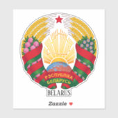 Wit-Rusland Vlag Charmante Patriottische Kaart Sticker (Vel)