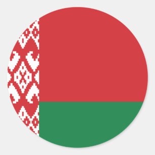 Wit-Rusland Vlag Classic Ronde Sticker