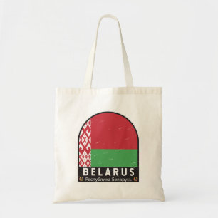 Wit-Rusland vlag Embleem Verstoorde Vintage Tote Bag