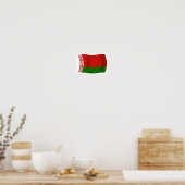 Wit-Rusland Vlag Poster Print (Keuken)