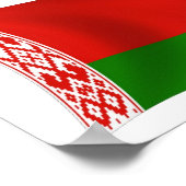 Wit-Rusland Vlag Poster Print (Hoek)