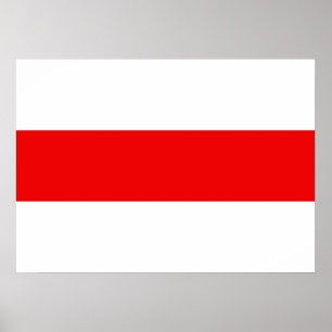 Wit-Rusland vlag symbool rode witte revolutie Poster