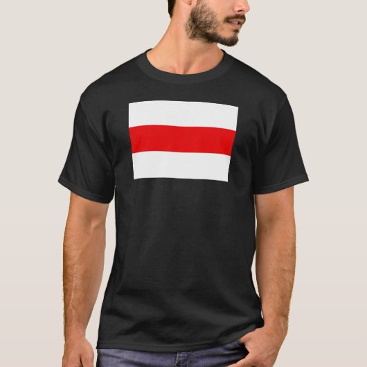 Wit-Rusland vlag symbool rode witte revolutie T-shirt (Voorkant)
