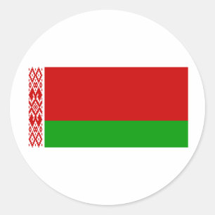 Wit-Rusland Vlag VAN Ronde Sticker