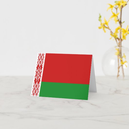 Wit-Rusland Vlaggetjeskaart Kaart (Gele Bloem)