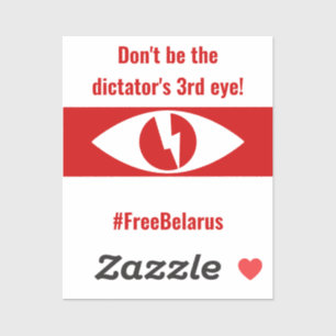 Wit-Rusland Vrije Democratisch Engels - Third Eye Sticker