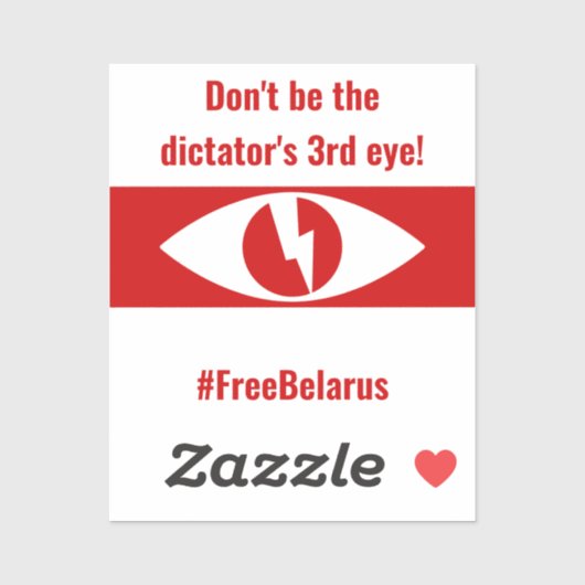 Wit-Rusland Vrije Democratisch Engels - Third Eye Sticker (Vel)