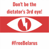 Wit-Rusland Vrije Democratisch Engels - Third Eye Sticker (Voorkant)