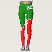 Wit-Rusland Wit-Russische Nationale Vlag Kleuren L Leggings (Voorkant)