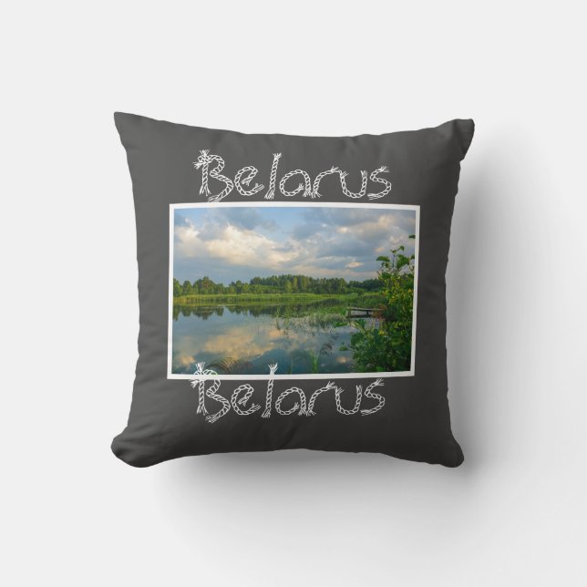 Wit-Russimeer Landscape Counterside Cushion Pillow Kussen (Voorkant)