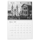 Wit-Russisch architectuurlandschap Monochrome Kalender (Feb 2027)