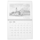 Wit-Russisch architectuurlandschap Natuur kalender (Mar 2026)