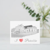 Wit-Russisch Architectuurstation Porechye Parecca Briefkaart (Staand voorkant)