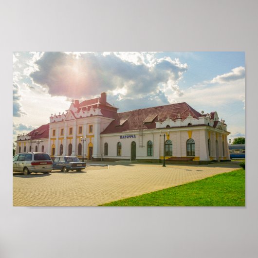 Wit-Russisch Architectuurstation Porechye Parecca Poster (Voorkant)