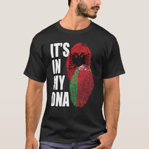 Wit-Russisch en Albanees mix DNA vlag erfgoed T-shirt