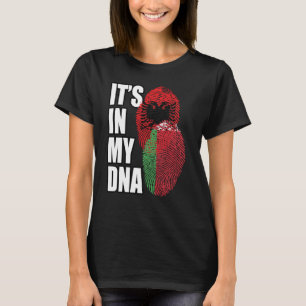 Wit-Russisch en Albanees mix DNA vlag erfgoed T-shirt