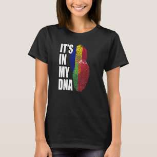 Wit-Russisch En Andorraans Meng DNA Vlag Erfgoed T-shirt