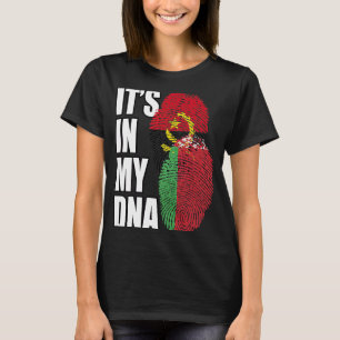 Wit-Russisch en Angolese mix DNA vlag erfgoed T-shirt