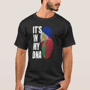 Wit-Russisch en Filipijns mix DNA vlag erfgoed T-shirt