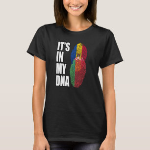 Wit-Russisch en Moldavisch Mix DNA-erfgoed vlag T-shirt