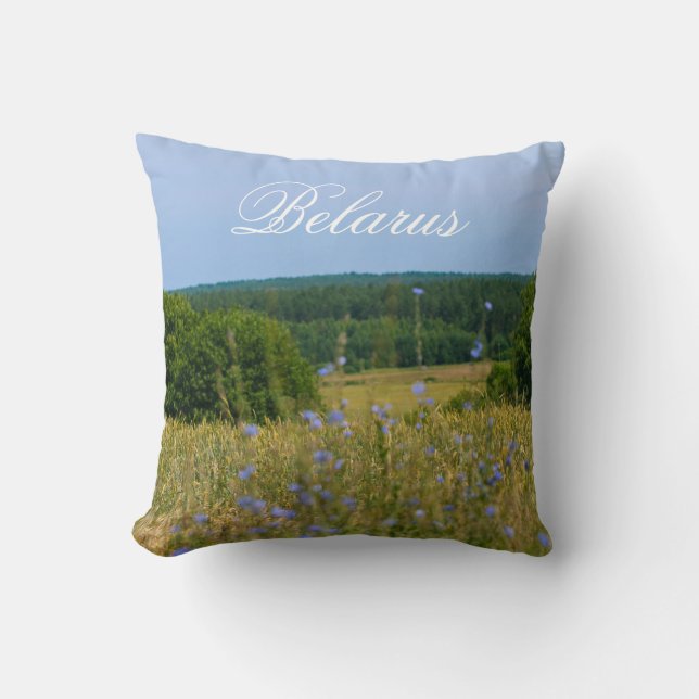 Wit-Russisch landschapslandschap Kaushion Pillow Kussen (Voorkant)
