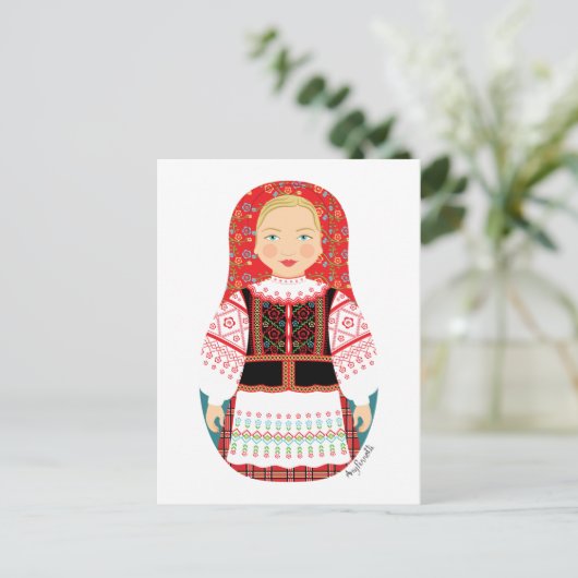 Wit-Russisch Matryoshka-Briefkaart Briefkaart (Staand voorkant)
