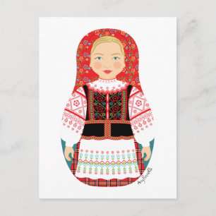 Wit-Russisch Matryoshka-Briefkaart Briefkaart