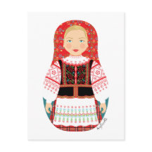 Wit-Russisch Matryoshka-Briefkaart