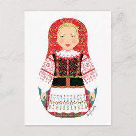 Wit-Russisch Matryoshka-Briefkaart Briefkaart