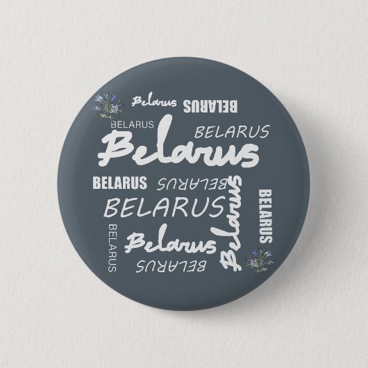 Wit-Russisch Nationaal Korenbloem Ronde Button 5,7 Cm (Voorkant)