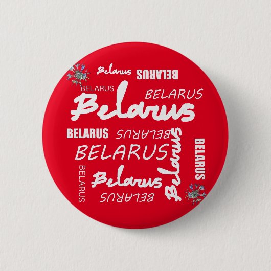 Wit-Russisch Nationaal Korenbloem Ronde Button 5,7 Cm (Voorkant)