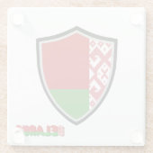 Wit-Russisch onderzetter Glazen Onderzetter (Achterkant)