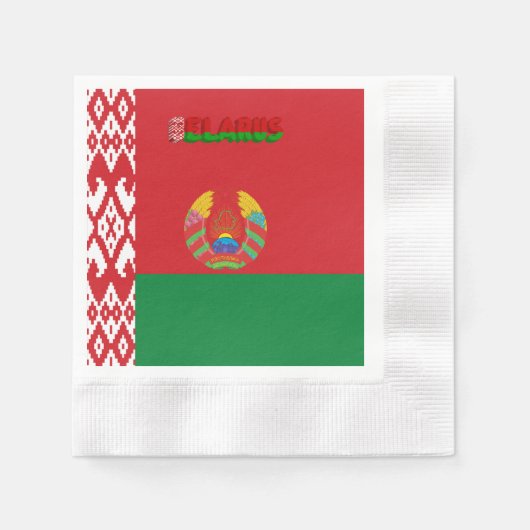 Wit-Russisch vlaggenembleem        Servet (Voorkant)
